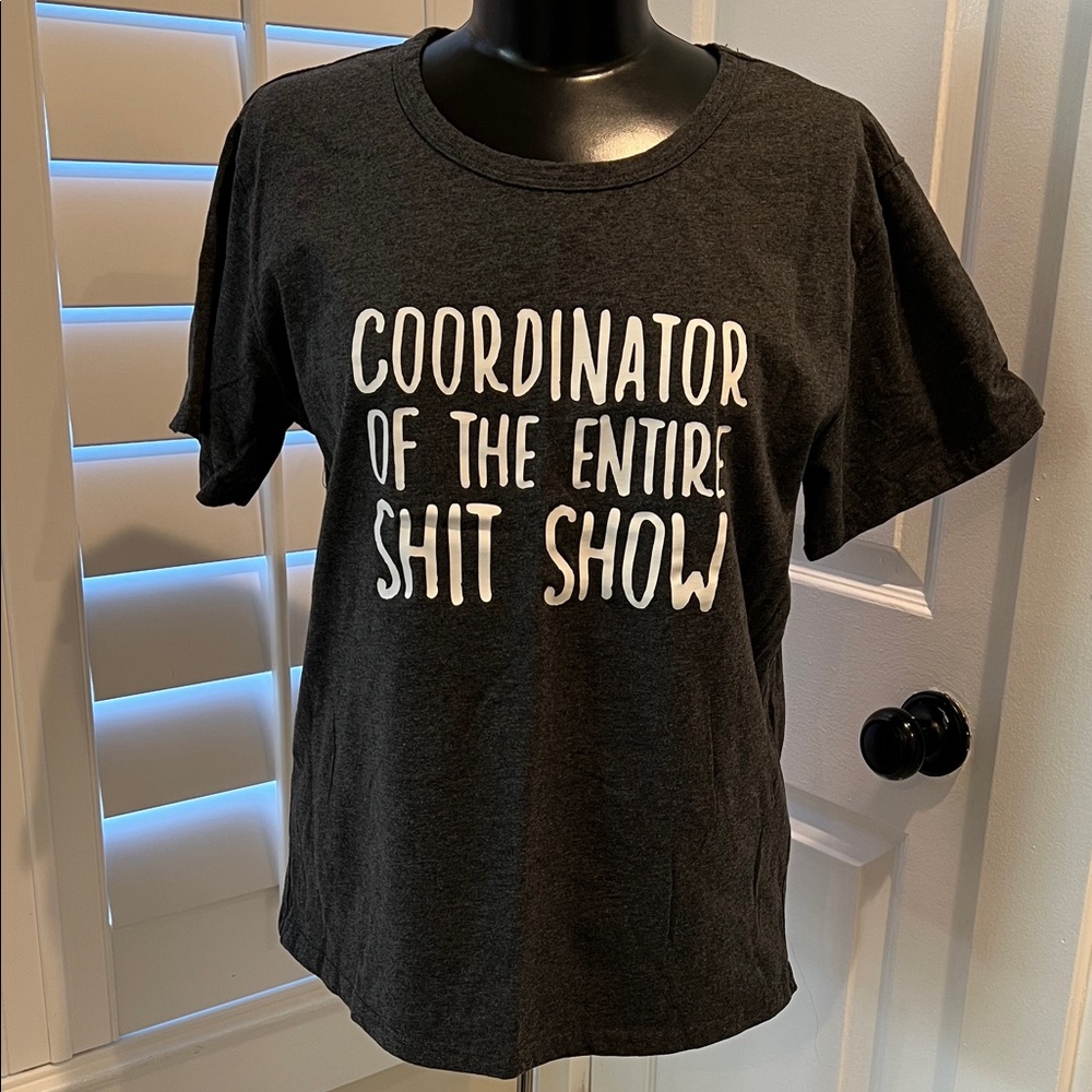 Coordinator of the Entire Shit Show Black Graphic Tee